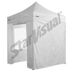 Gazebo 2x2 mt con KIT TELI LATERALI richiudibile automatico e pieghevole a fisarmonica - serie BASIC