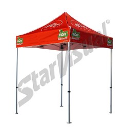 Gazebo 2x2 mt personalizzato con TETTO STAMPATO richiudibile automatico e pieghevole a fisarmonica - serie BASIC