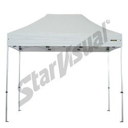 Gazebo 3x2 mt richiudibile automatico e pieghevole a fisarmonica IMPERMEABILE con TETTO BIANCO - serie BASIC