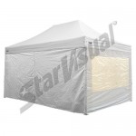 Gazebo 4,5x3 mt con KIT TELI LATERALI richiudibile automatico e pieghevole a fisarmonica - serie SUPER-ELEGANT