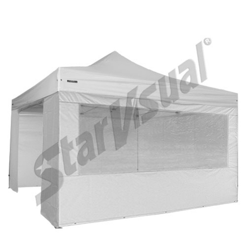 Gazebo 4x4 mt con KIT TELI LATERALI richiudibile automatico e pieghevole a  fisarmonica - serie ELEGANT