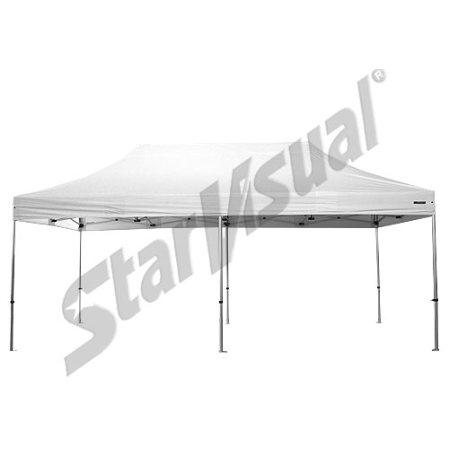 Gazebo 6x3 mt richiudibile automatico e pieghevole a fisarmonica IMPERMEABILE con TETTO BIANCO - serie ELEGANT