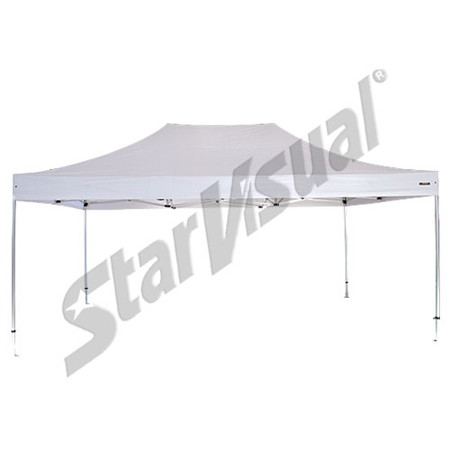 Gazebo 6x4 mt richiudibile automatico e pieghevole a fisarmonica IMPERMEABILE con TETTO BIANCO - serie SUPER-ELEGANT