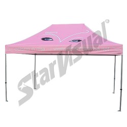 Gazebo 6x4 mt personalizzato con TETTO STAMPATO richiudibile automatico e pieghevole a fisarmonica - serie SUPER-ELEGANT